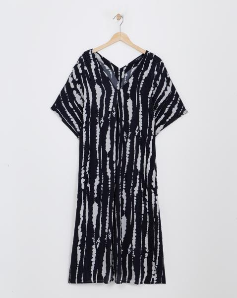Crinkle Kaftan Midi Dress
