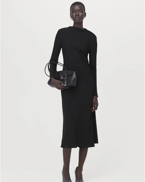 Mango Ruched Midi Dress