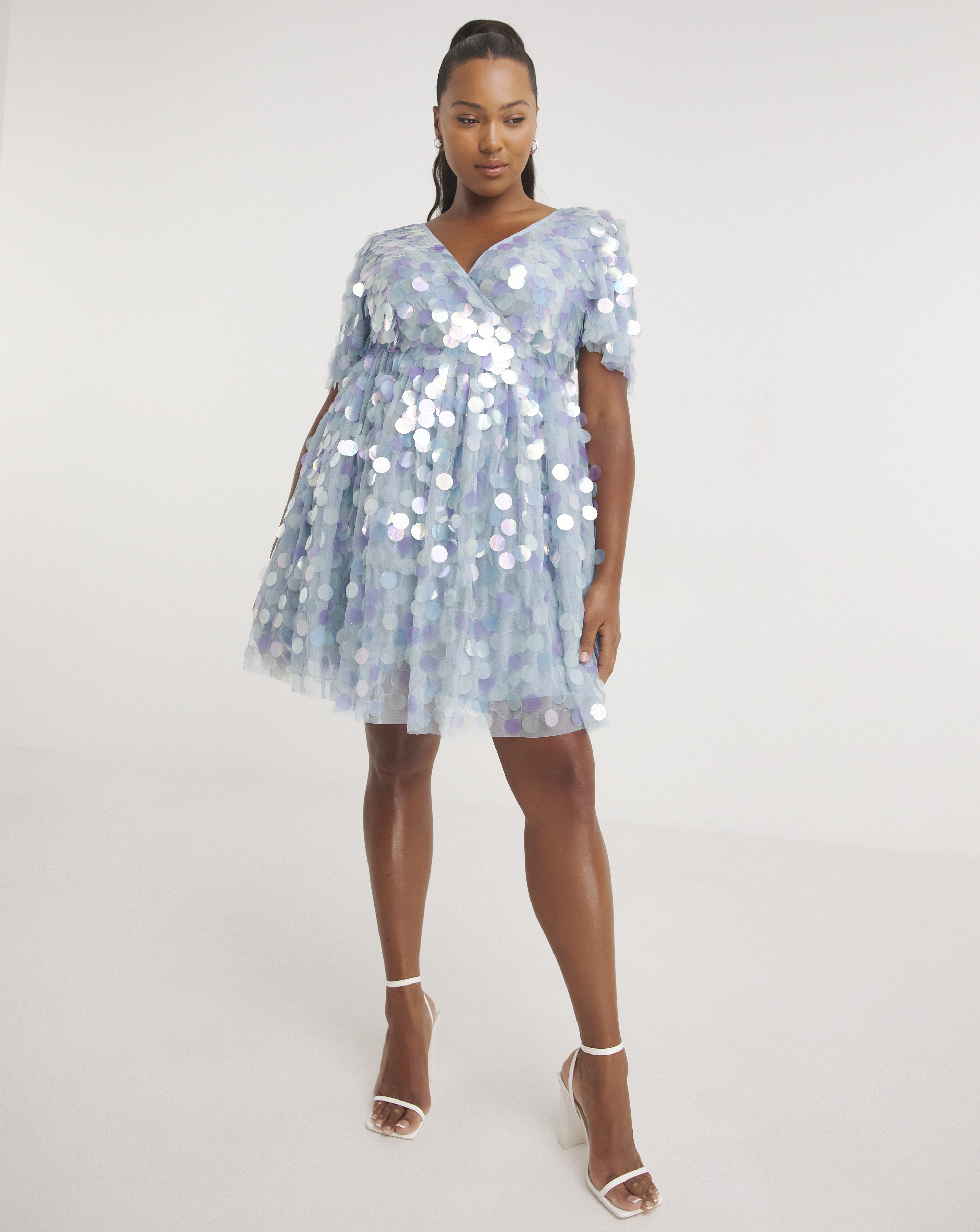 Maya Curve Wrap Front Floral Dress