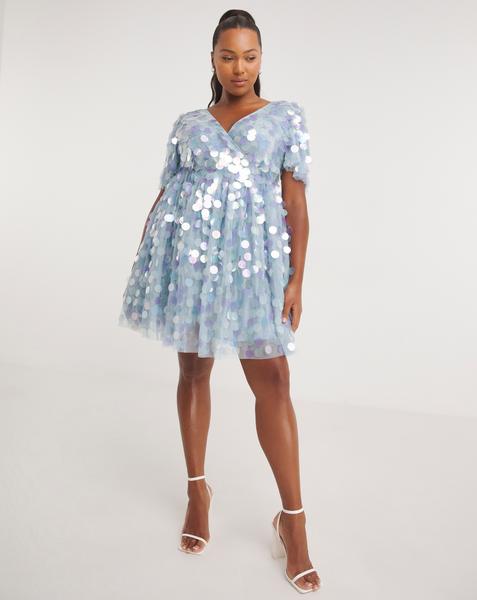 Maya Curve Wrap Front Floral Dress