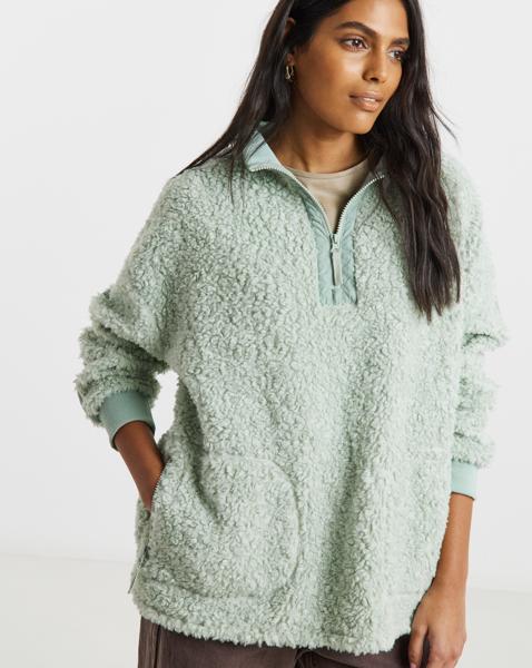 Teddy Fleece Zip Sweatshirt