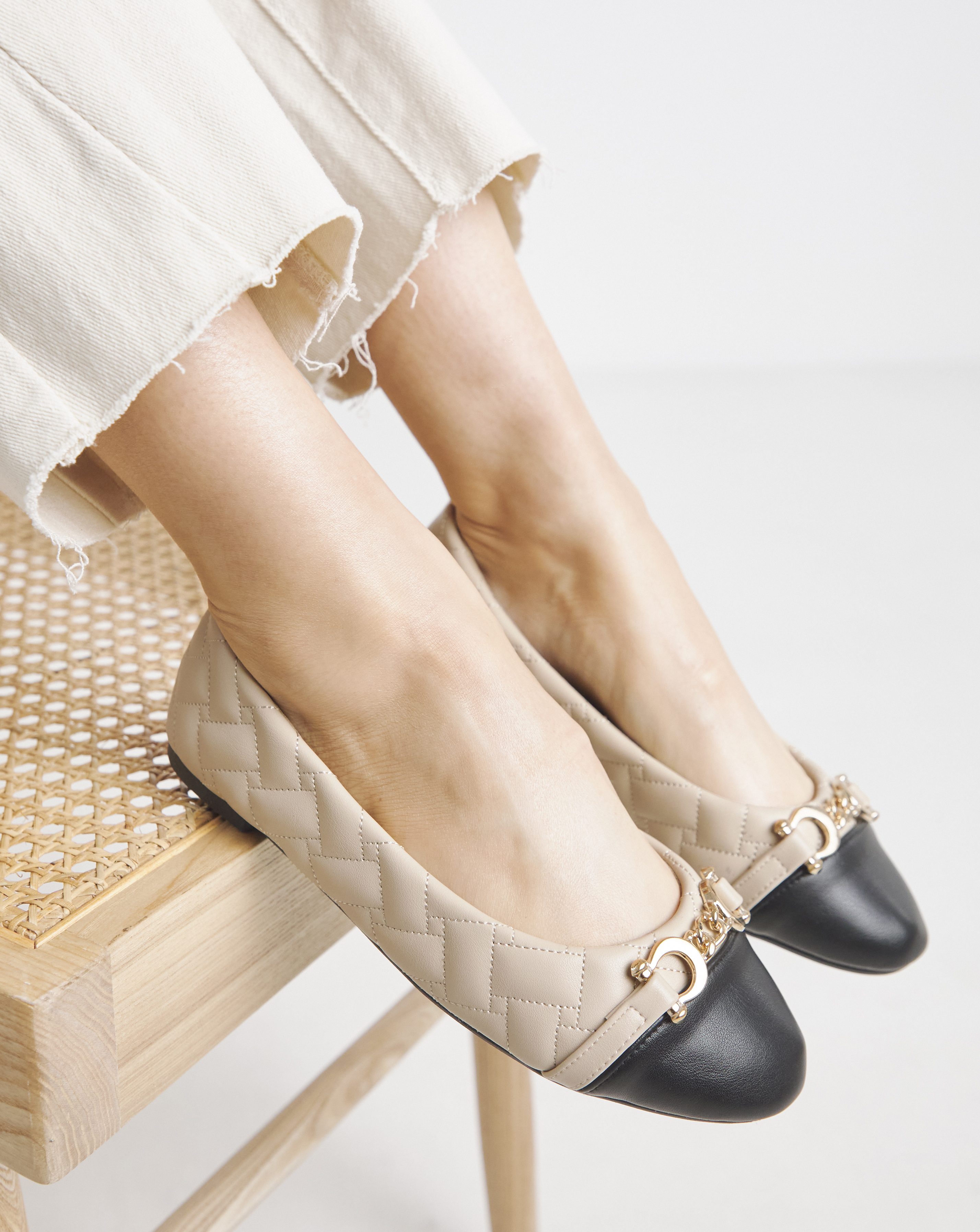 Quilted Ballerina with Trim Ex Wide