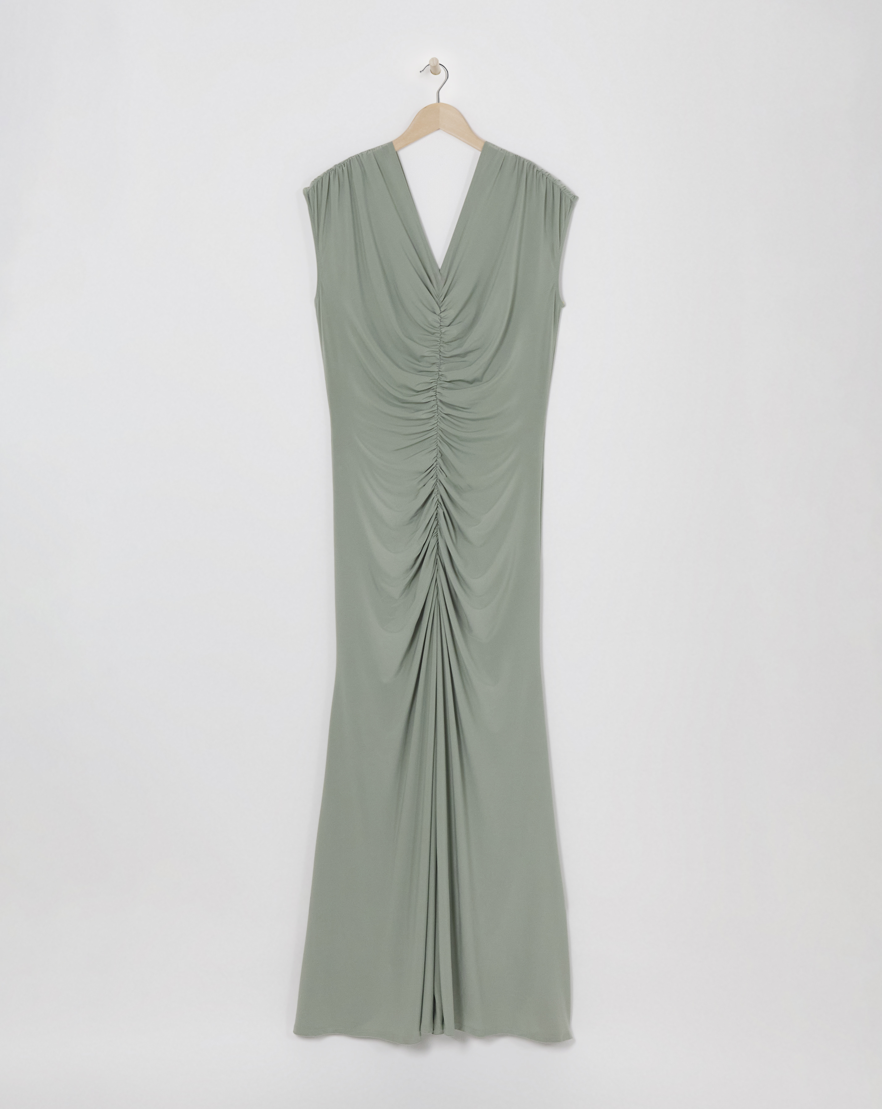 Simply Be - Women's Sage Ruched Bridesmaid Dress - Size 18 - Sage - 95% Polyester 5% Elastane