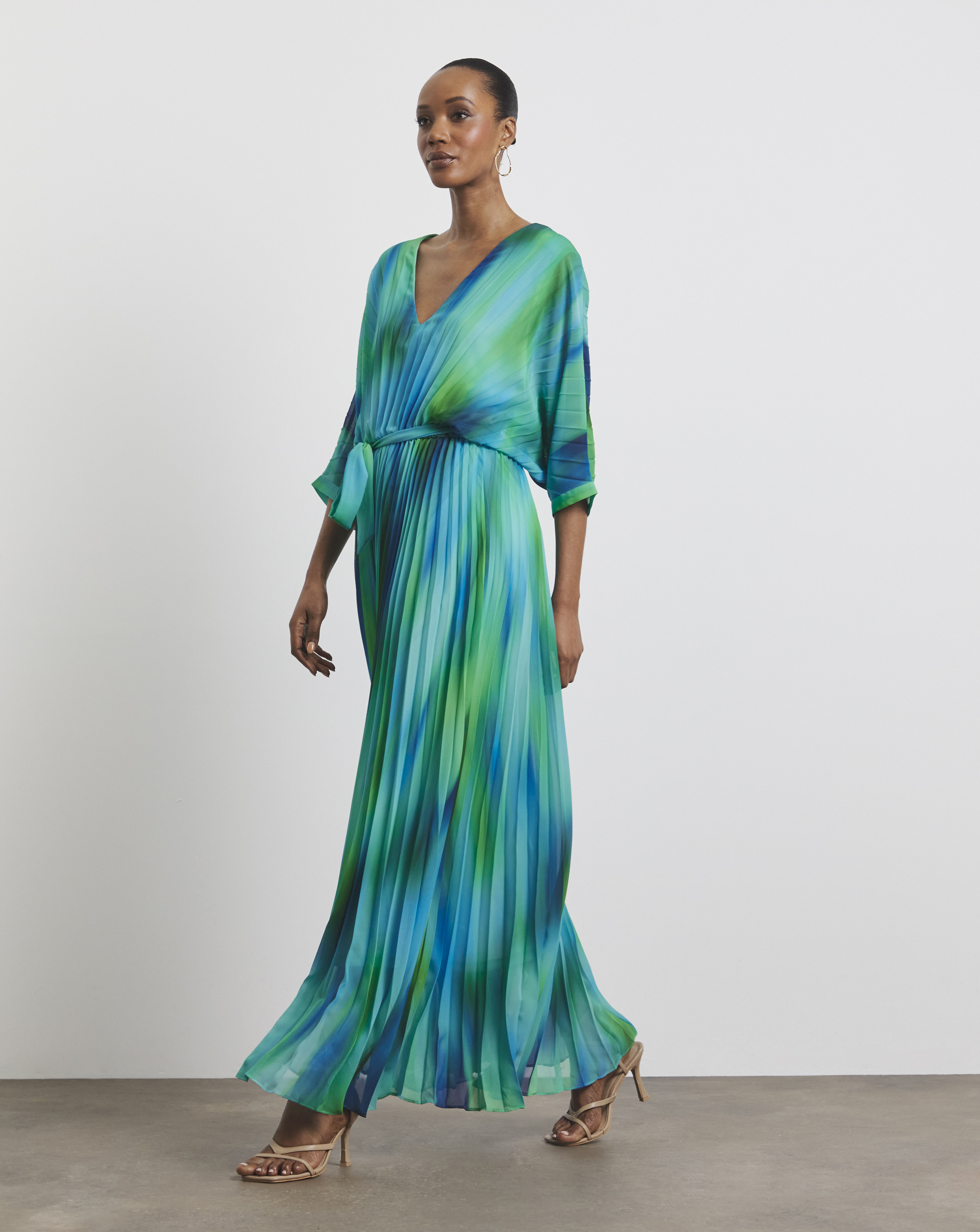 Joanna Hope Ombre Pleated Dress