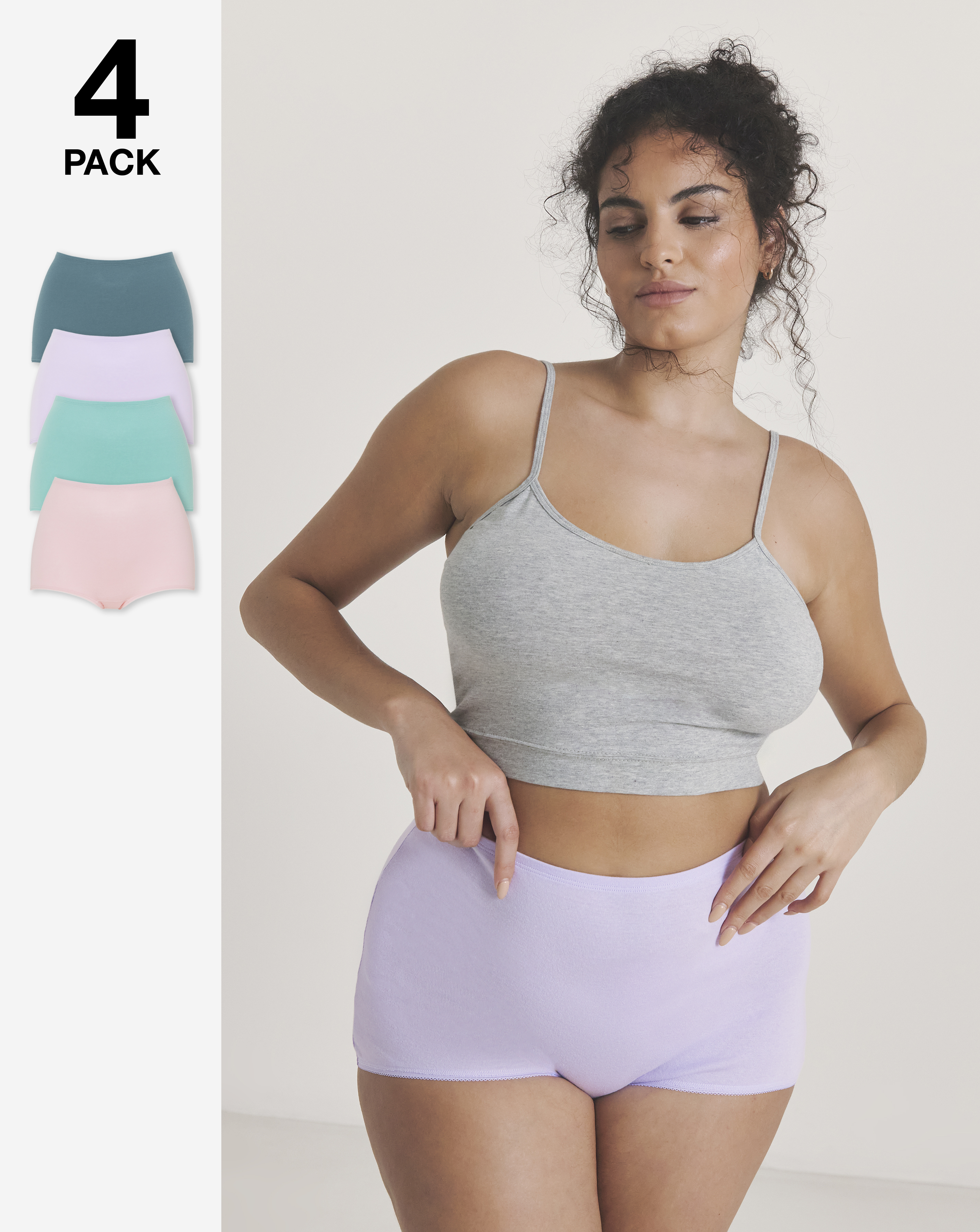 4 Pack Comfort Short Knickers