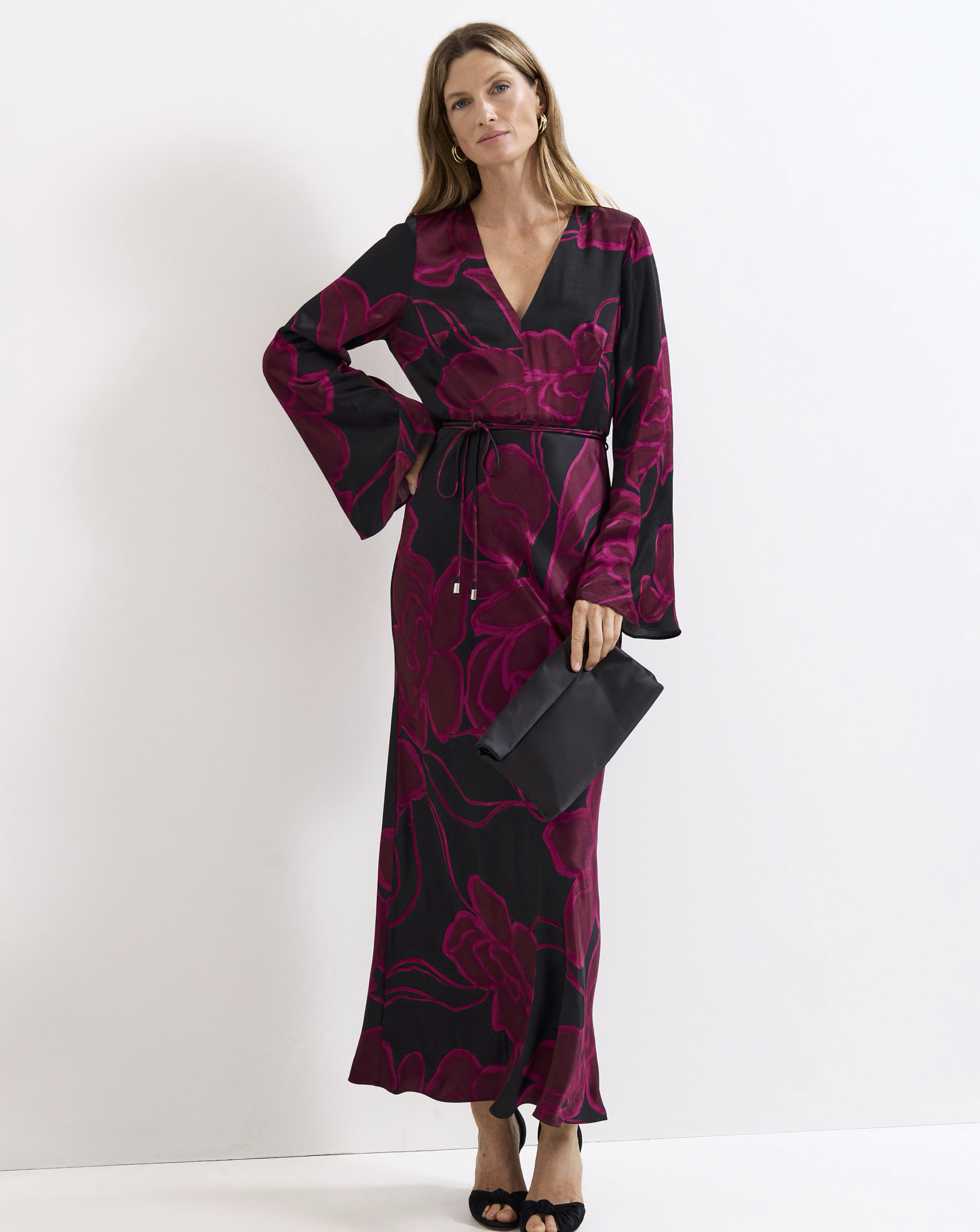 Phase Eight Rhea Printed Satin Dress