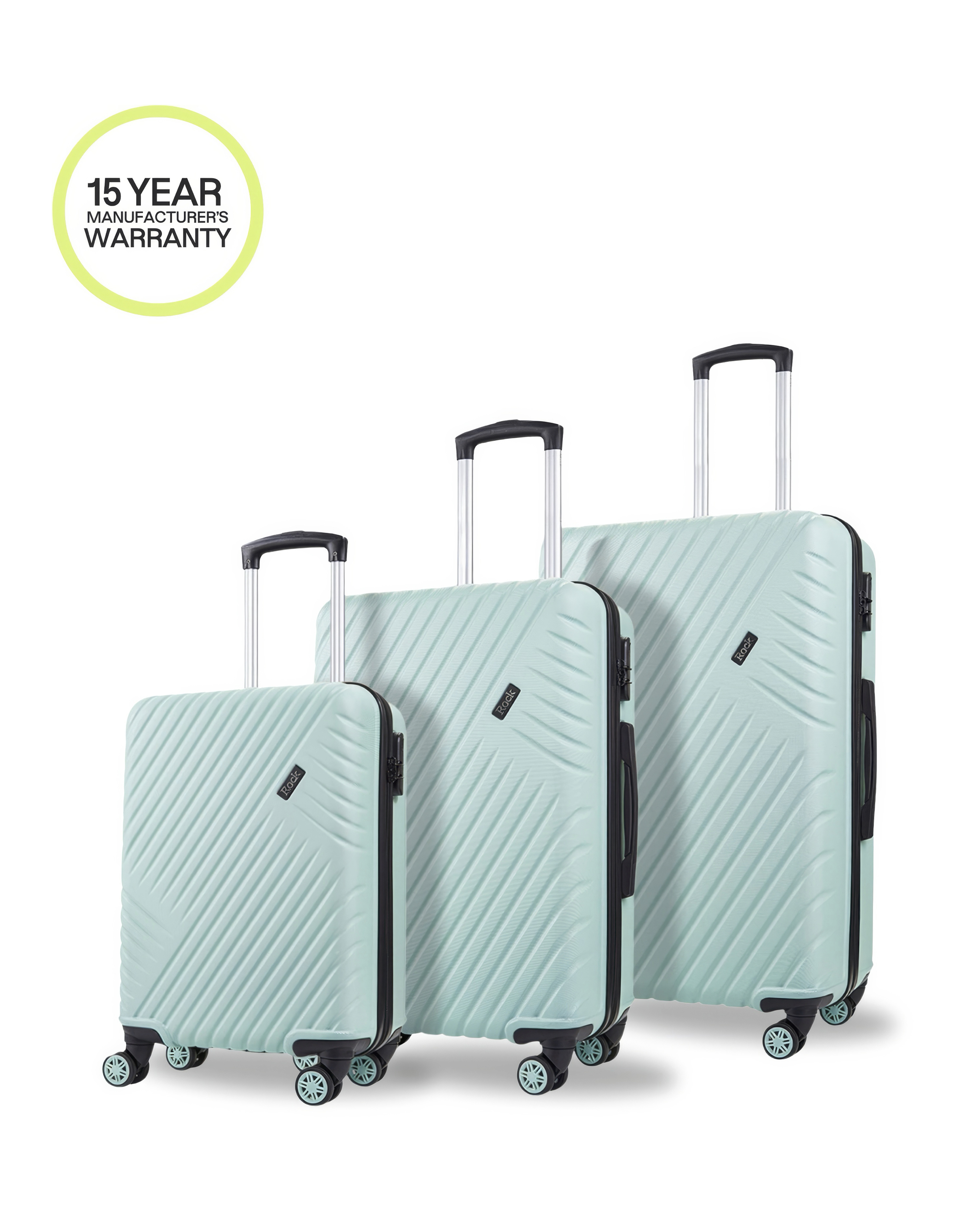Rock Green Santiago 3Pc Suitcase Set