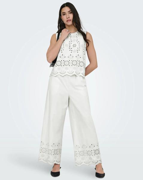 JDY Marina Embroidered Ankle Trouser