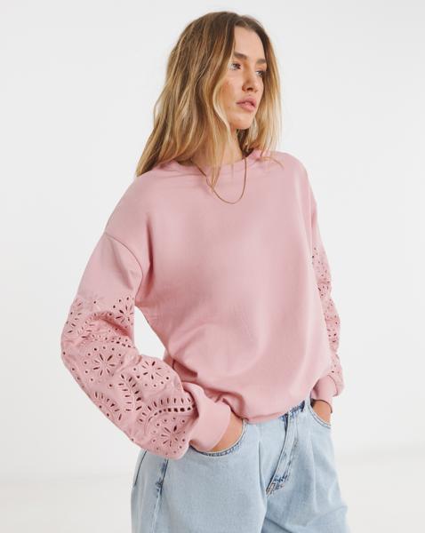 Simply Be Cut Work Sleeve Sweatshirt