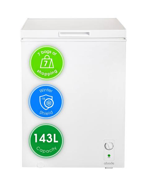 Abode A142CF0E1W Chest Freezer 142L