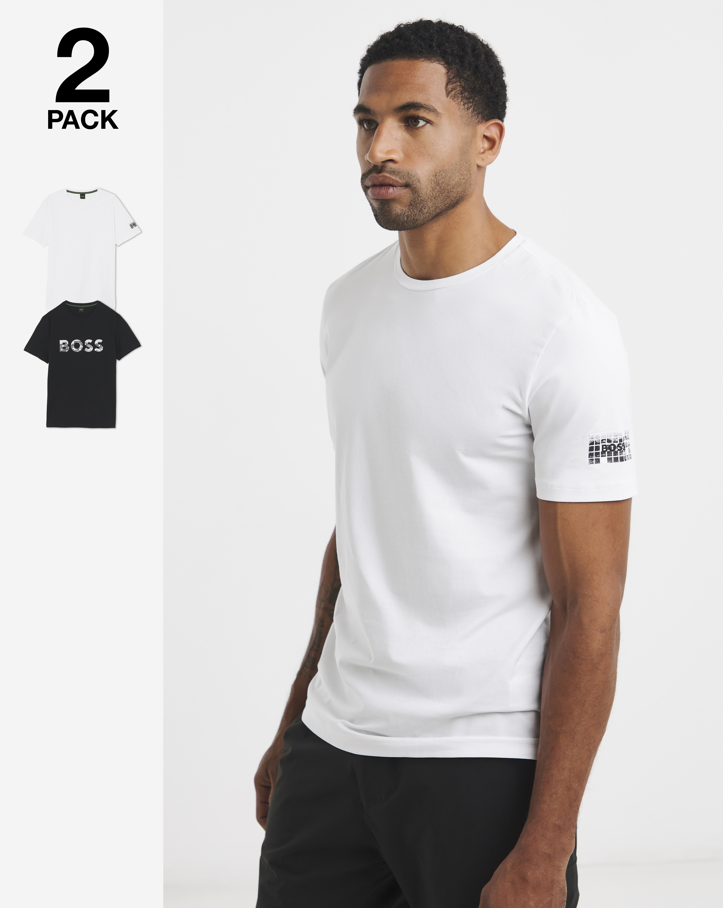 BOSS 2 Pack T-Shirt - Black/White