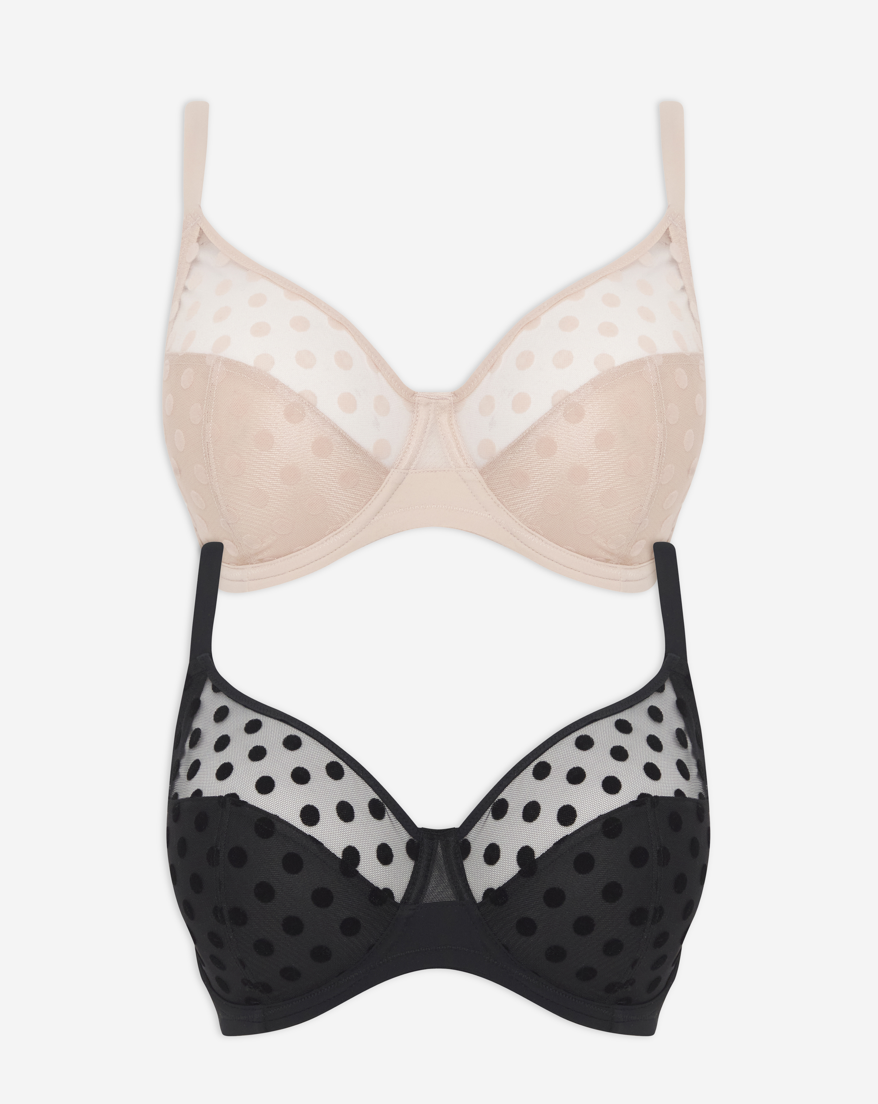 2 Pack Hannah Everyday Spot Mesh Bras