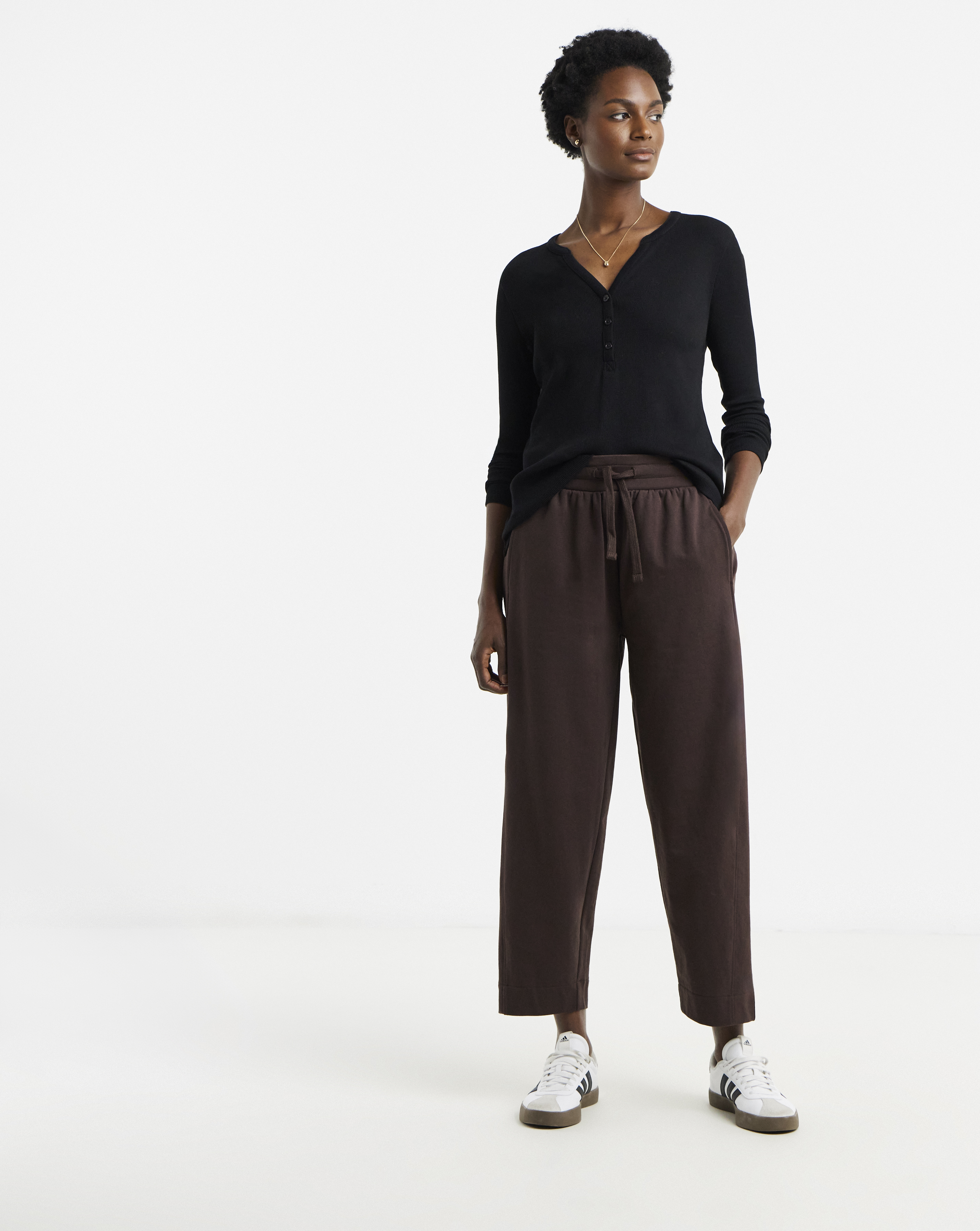 Barrel Leg Jersey Trouser