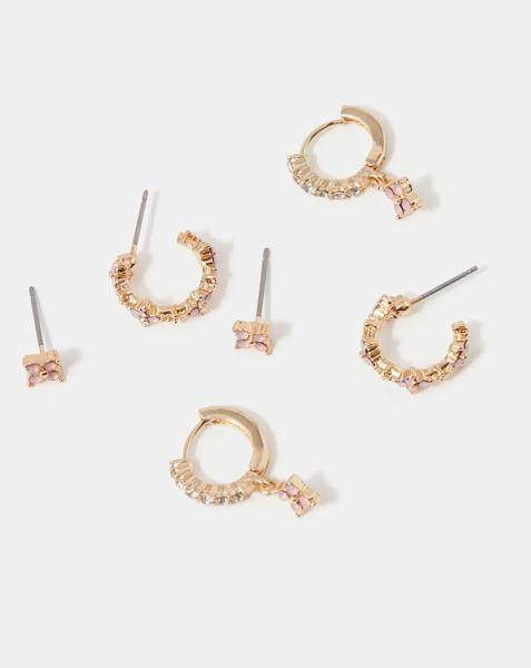 Accessorize Flower Stud & Hoop Earrings
