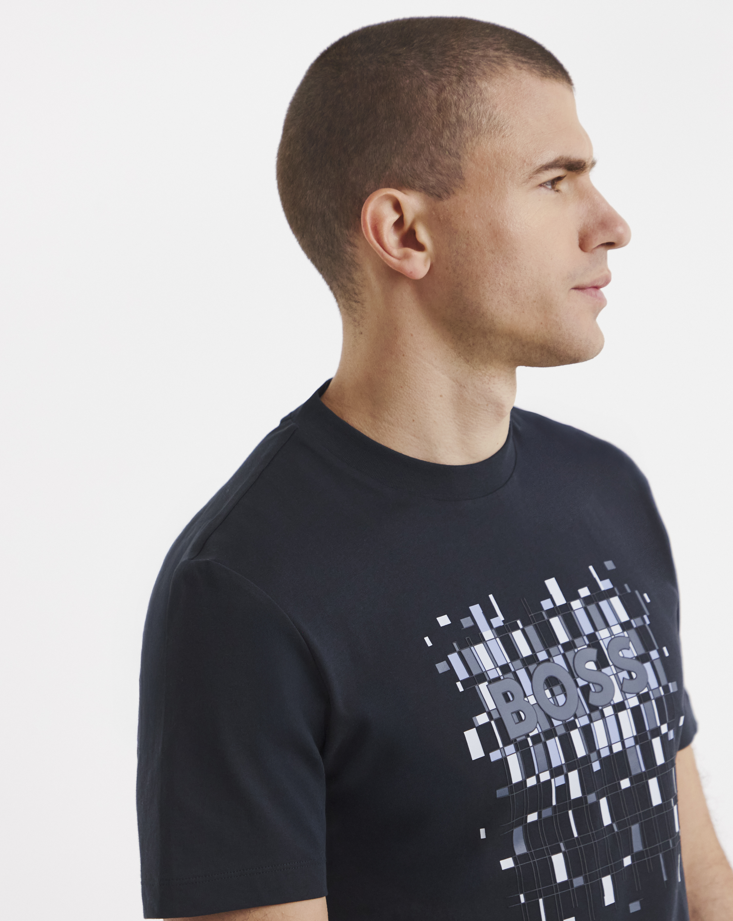 BOSS Graphic Logo T-Shirt - Navy