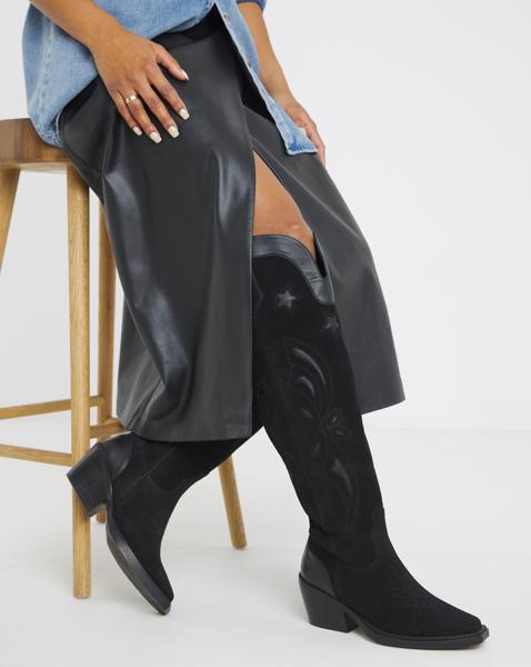 OTK Suede Western Boot Wide C