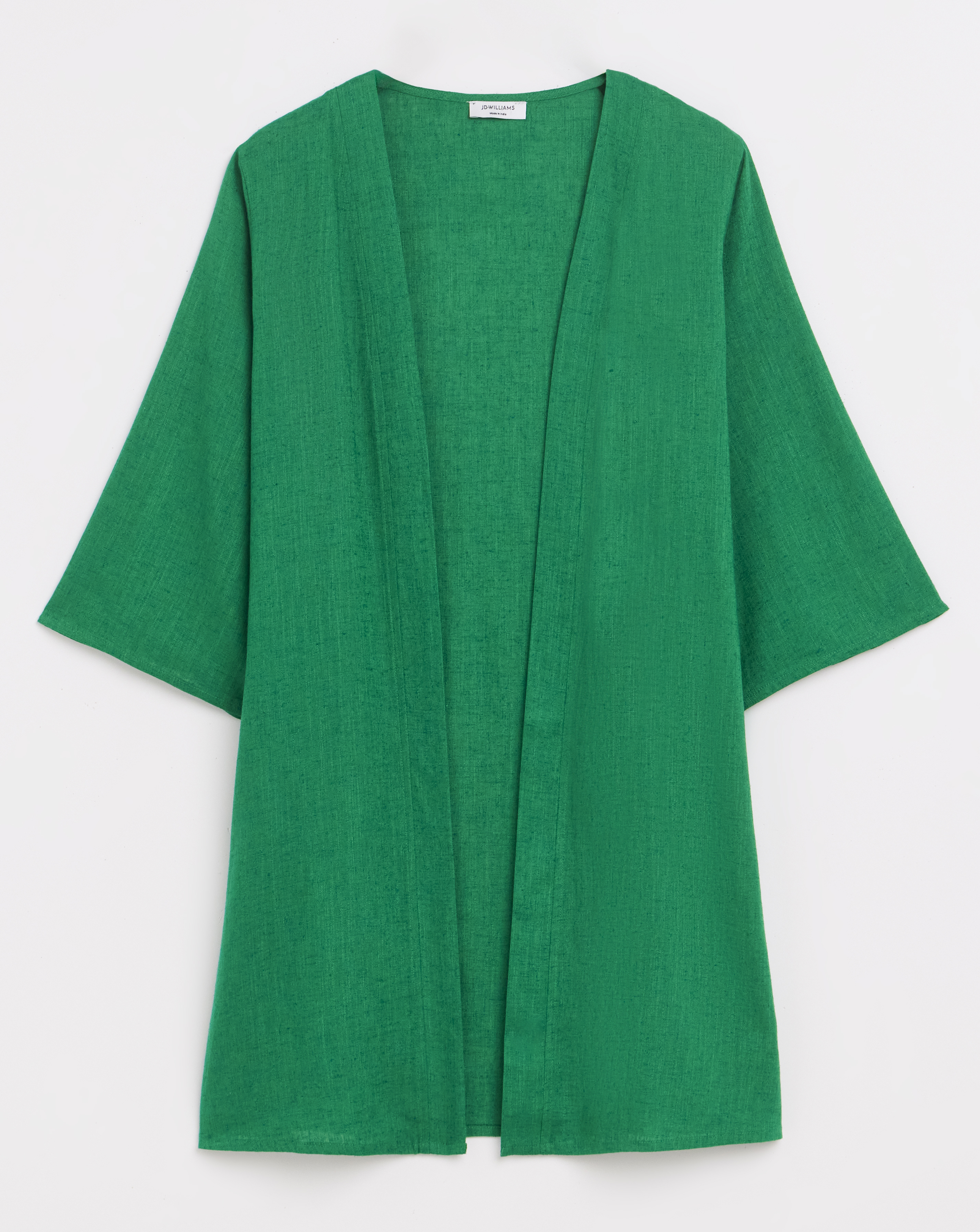 Linen Mix Longline Kimono