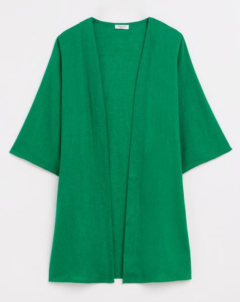 Linen Mix Longline Kimono