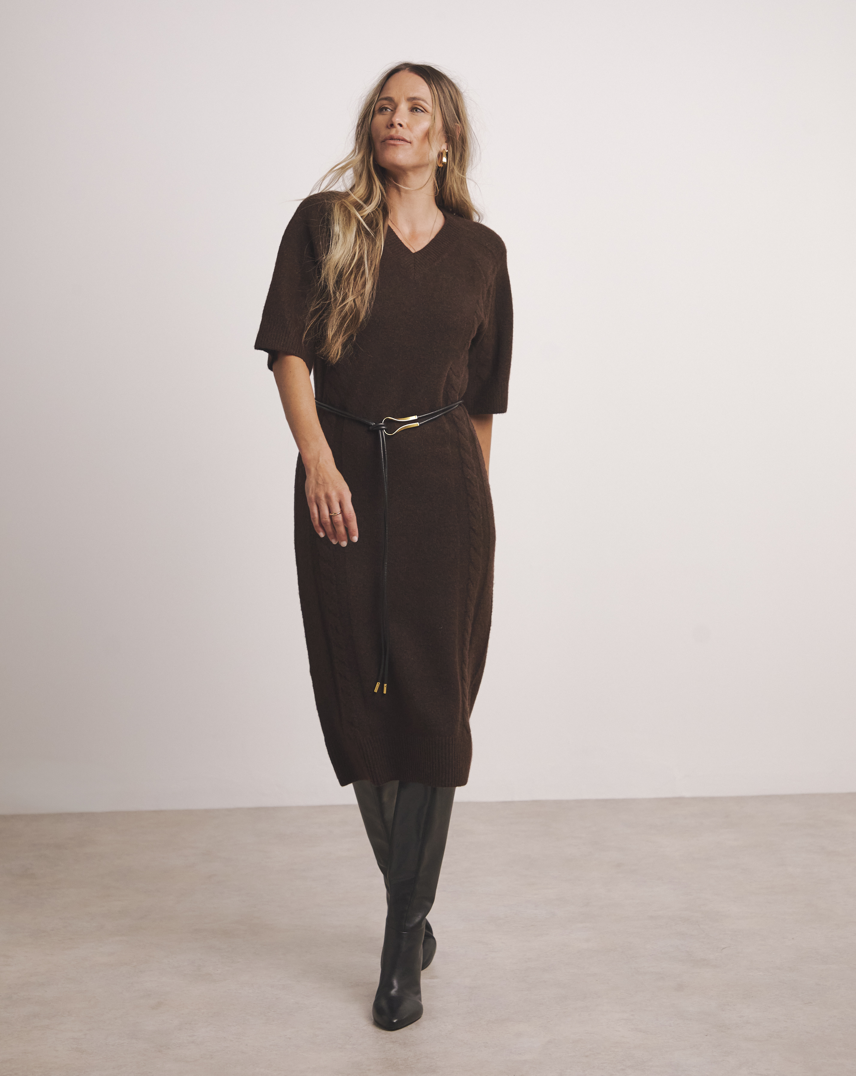 ANTHOLOGY CABLE KNITTED DRESS