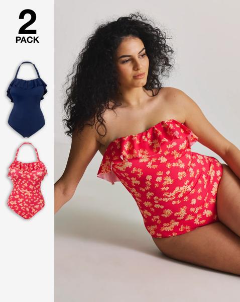 Simply Be Value 2 Pack Swimsuits