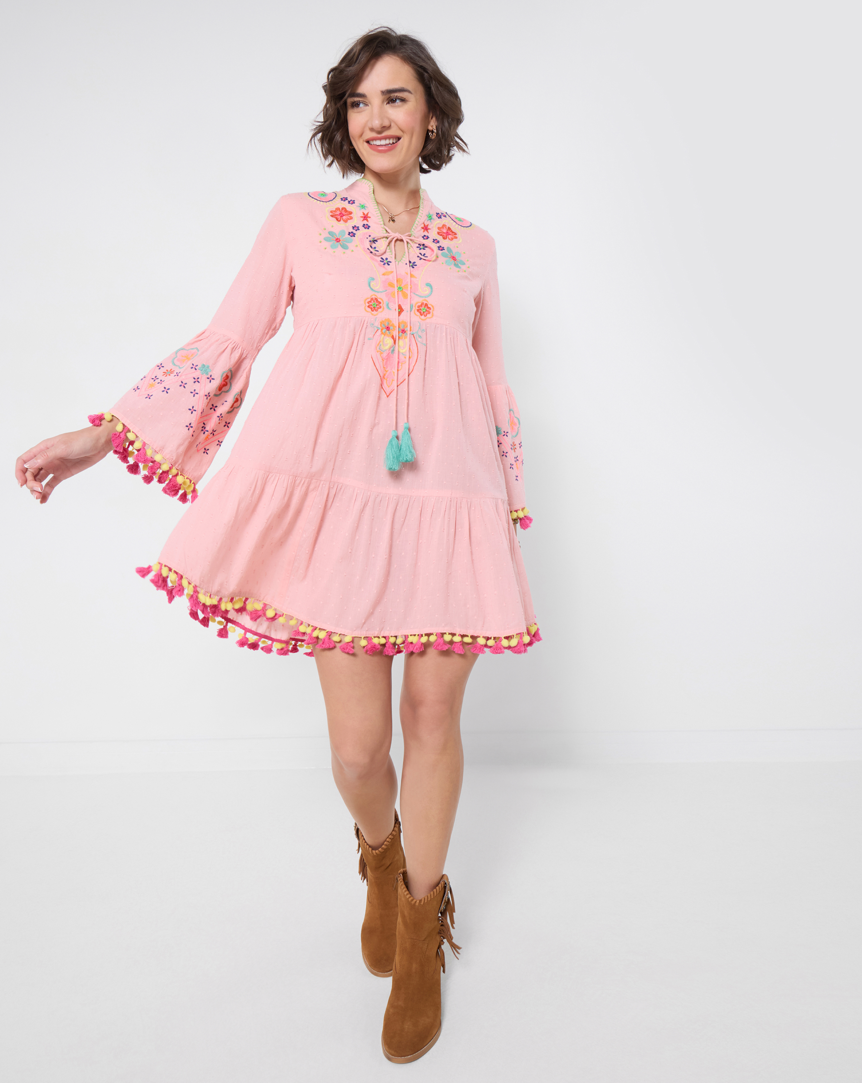Delightful Doby Tunic Dress