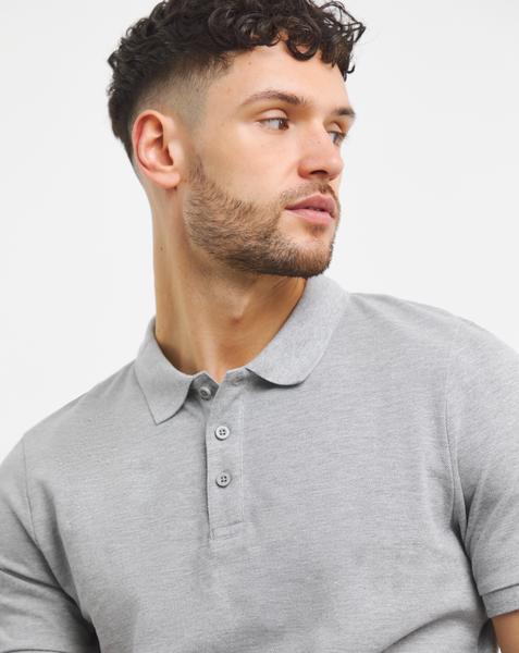 Pure Cotton Marl Pique Polo Long Length
