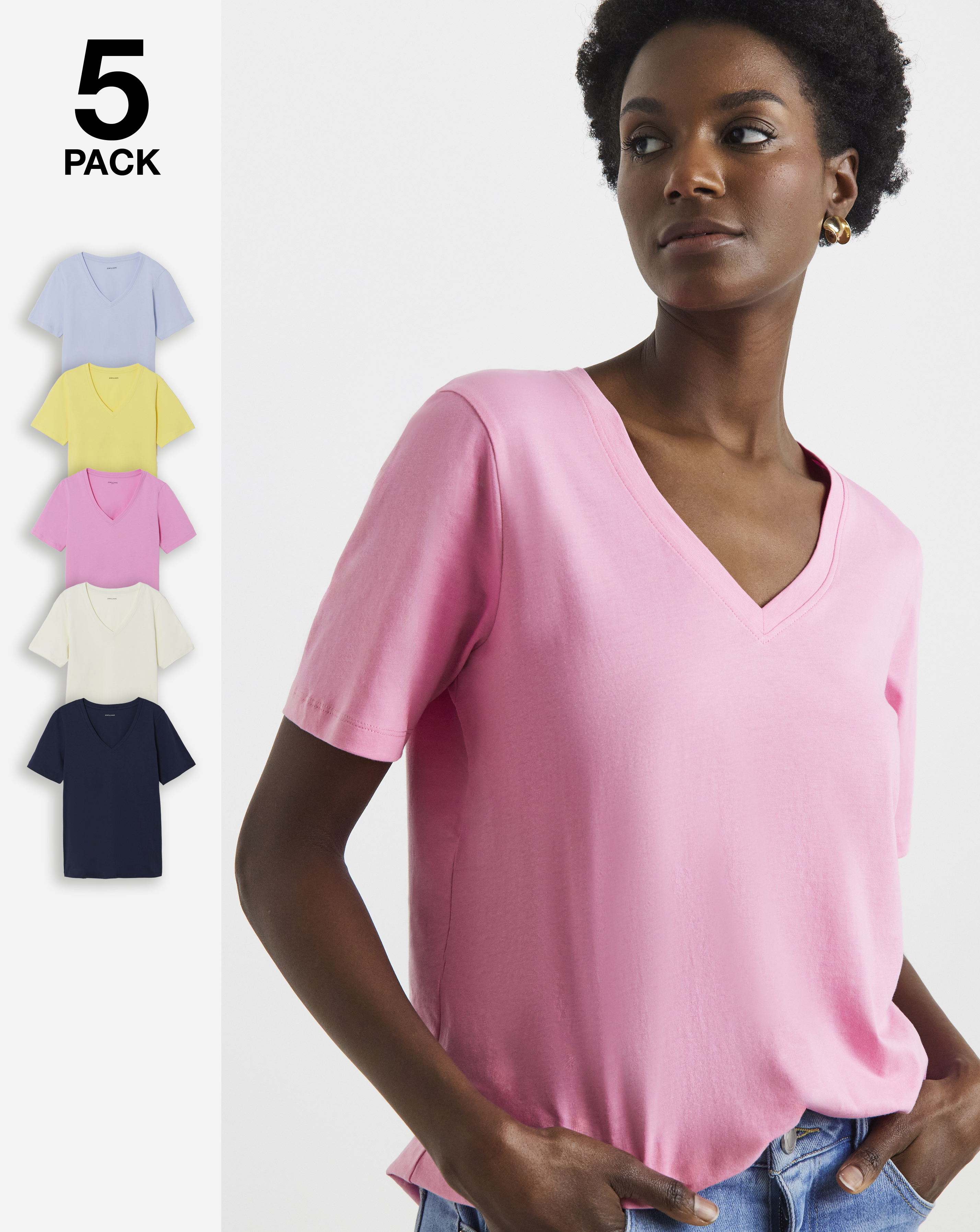 5 Pack V-Neck T-shirt