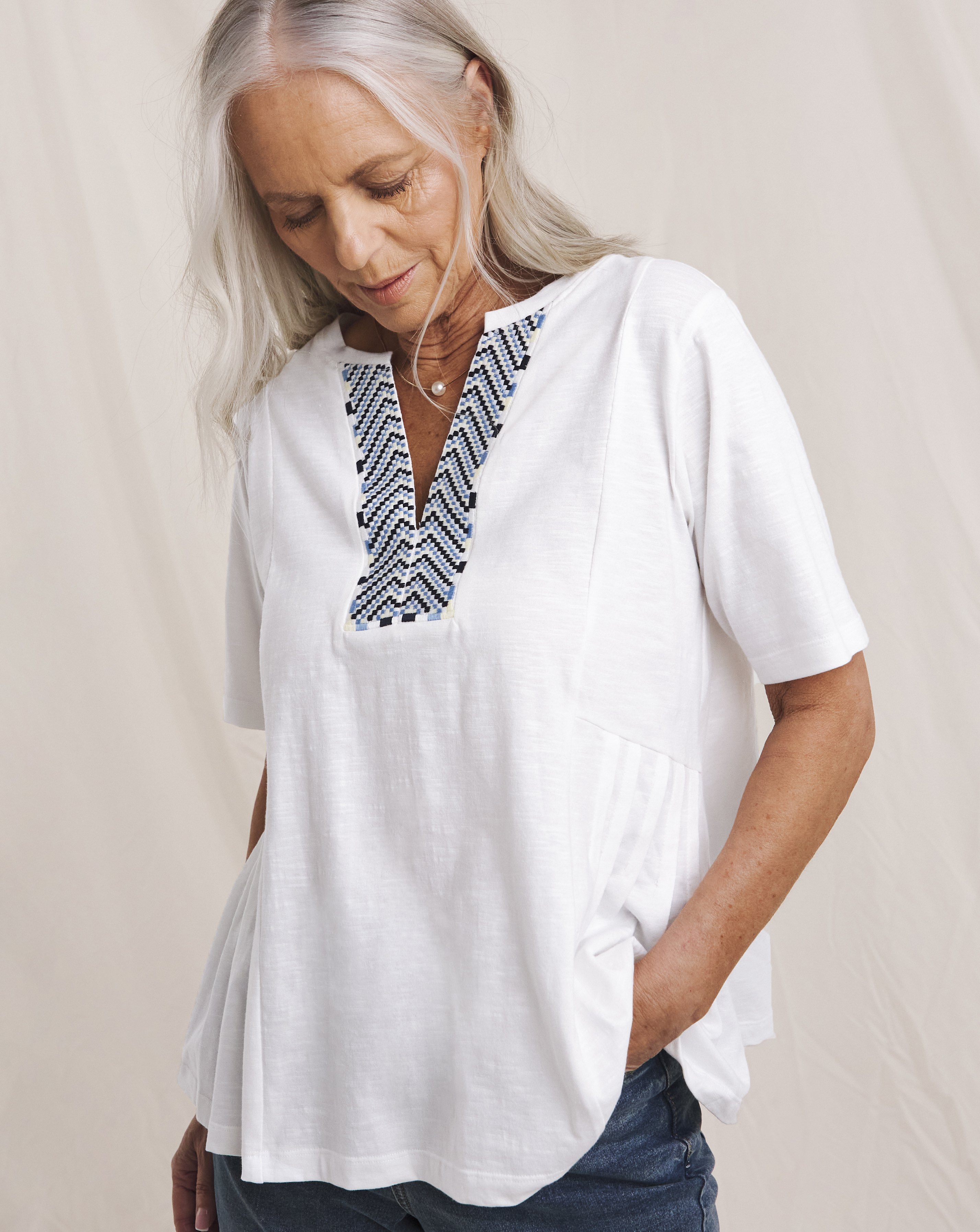 Julipa Pure Cotton Embroidered Top