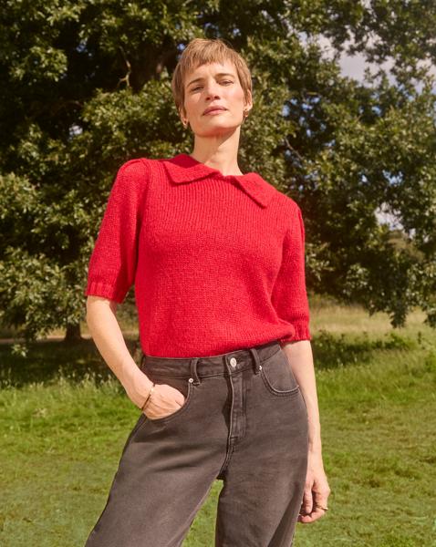 FLUFFY COLLAR JUMPER