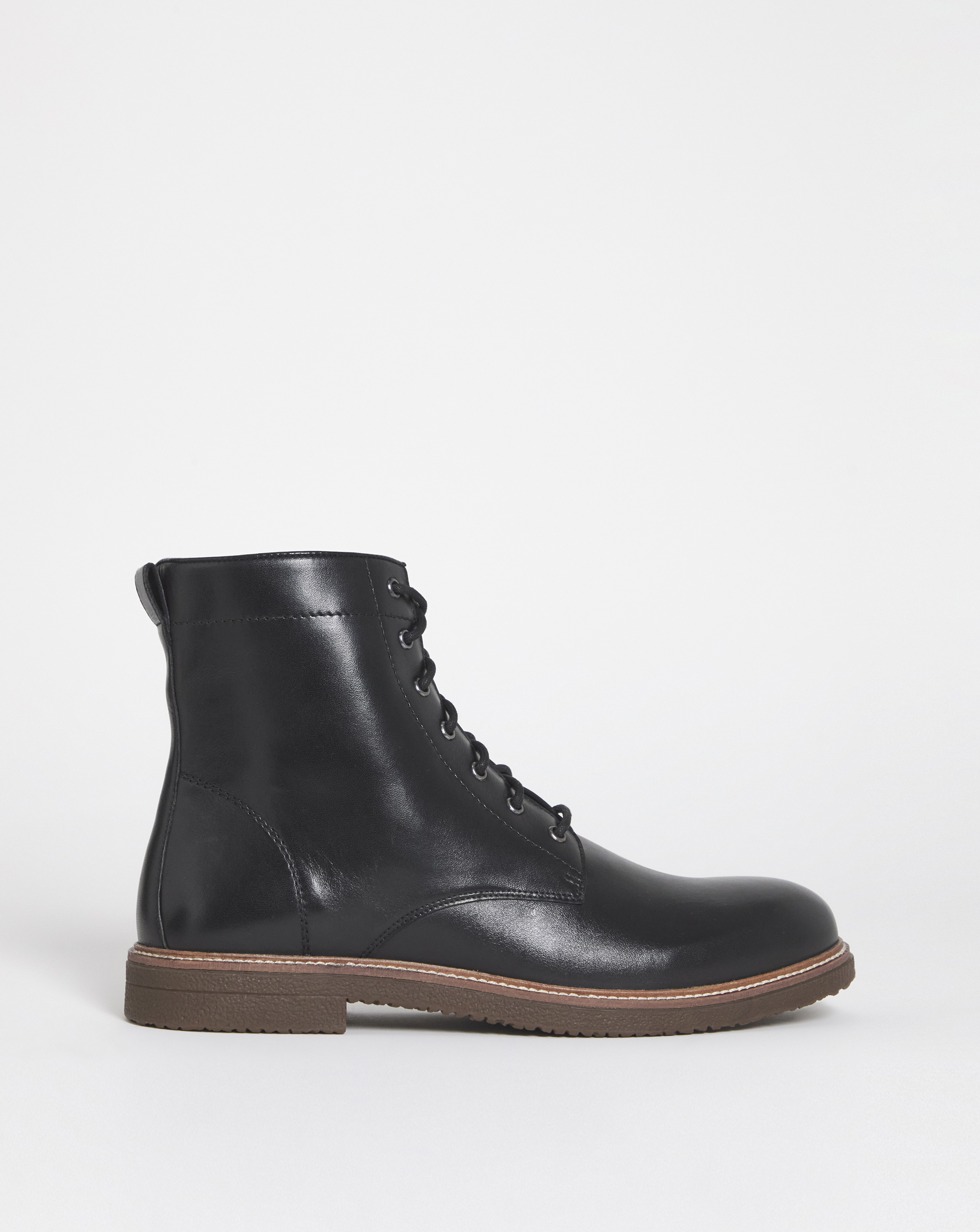 Leather Lace Up Boot Wide Fit