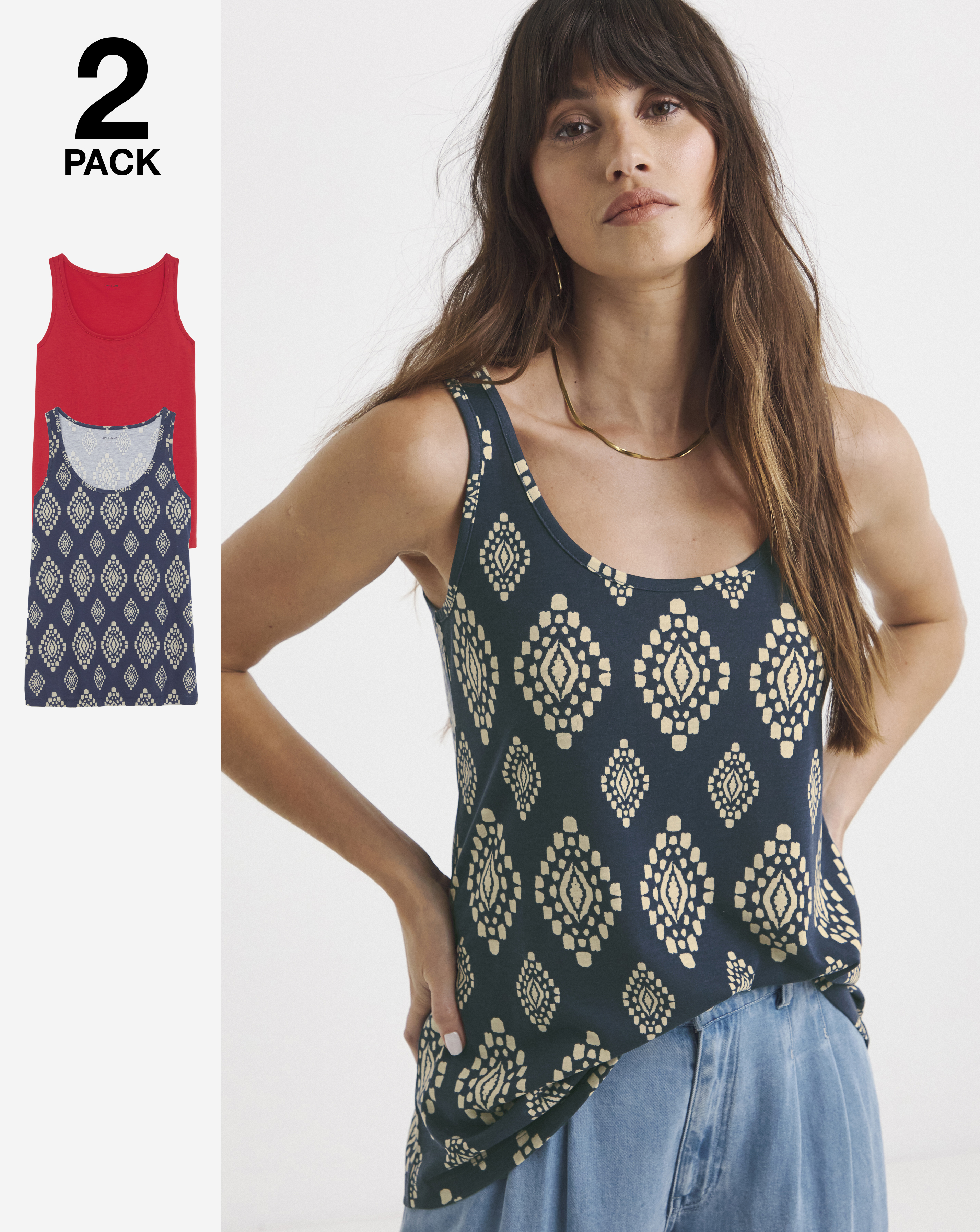 2 Pack Sleeveless Swing Vests