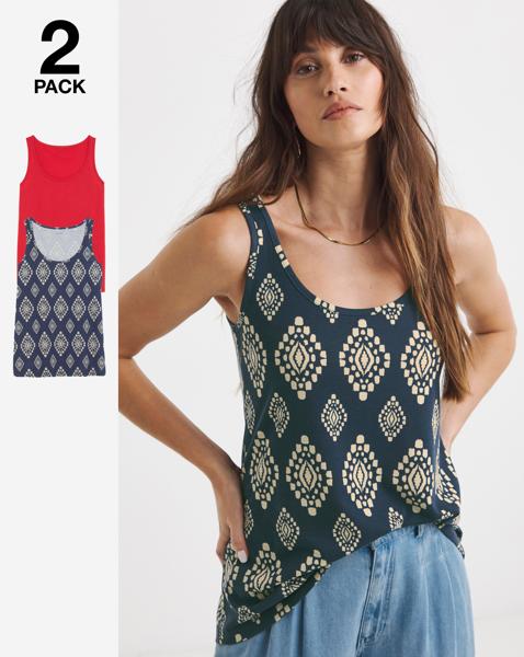 2 Pack Sleeveless Swing Vests