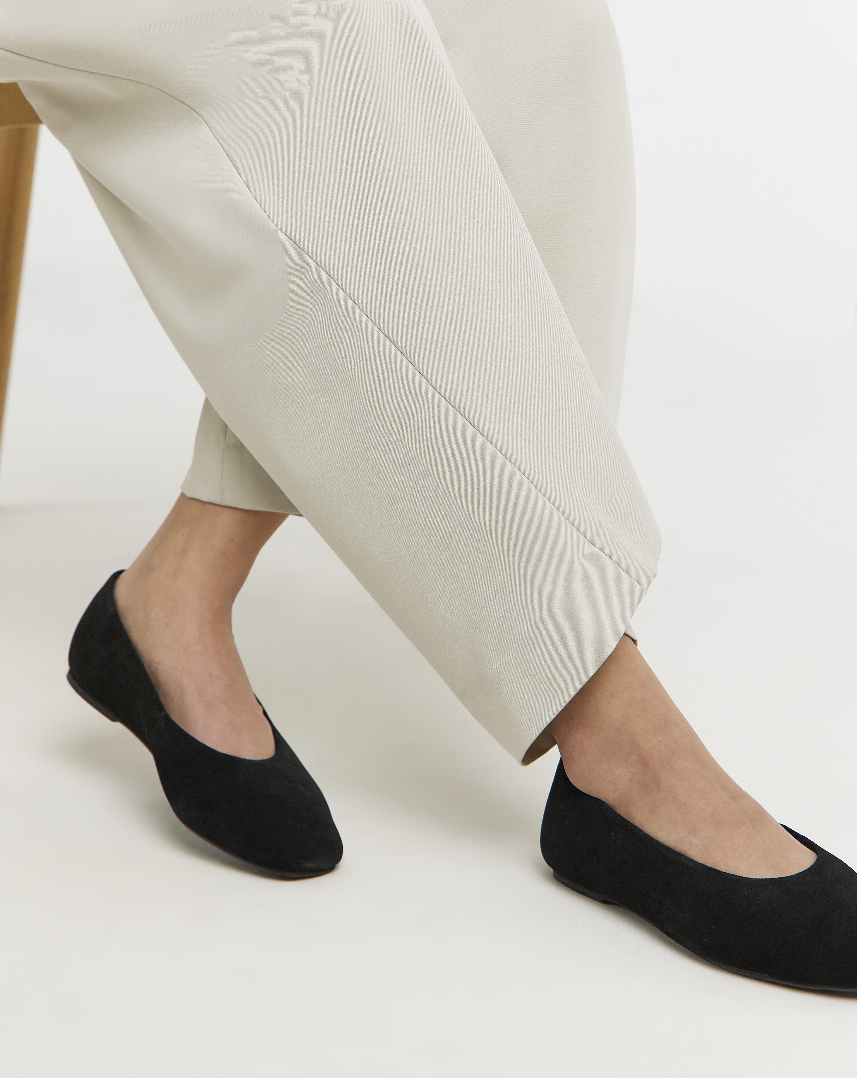 Classic Suede Ballerinas Ex Wide