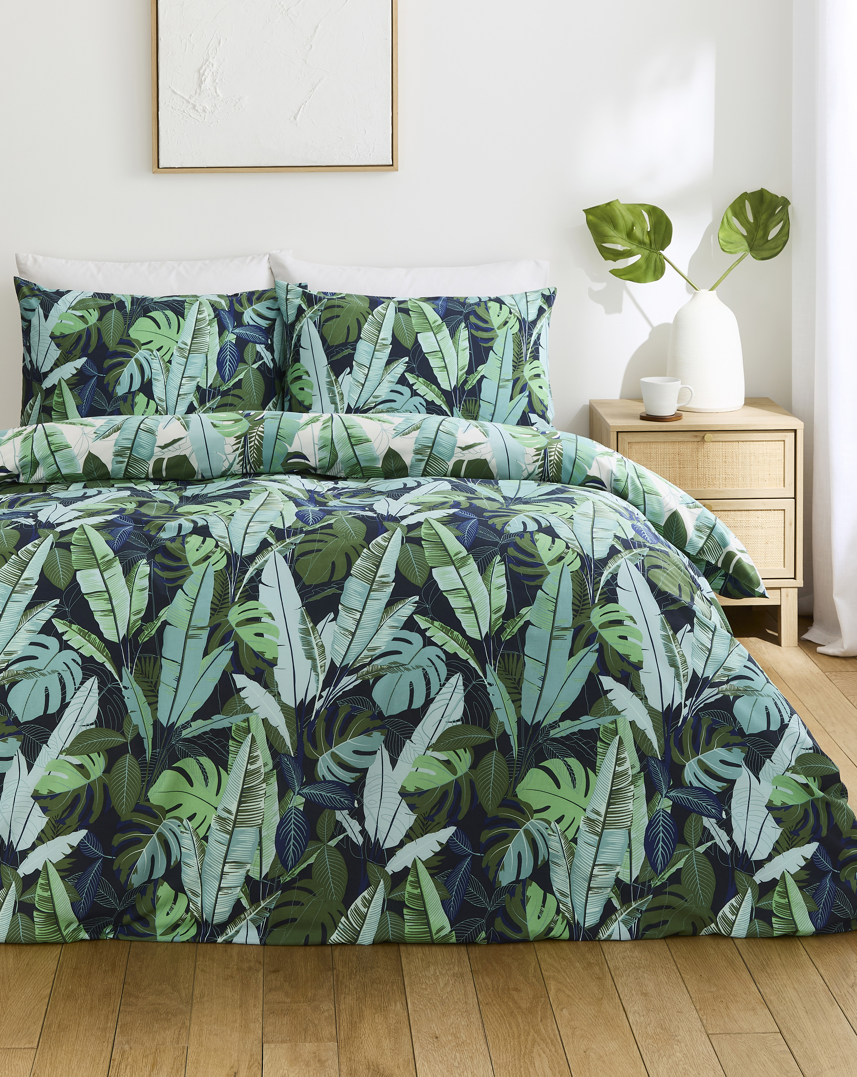 Tropical Leaf Duvet Cover Set