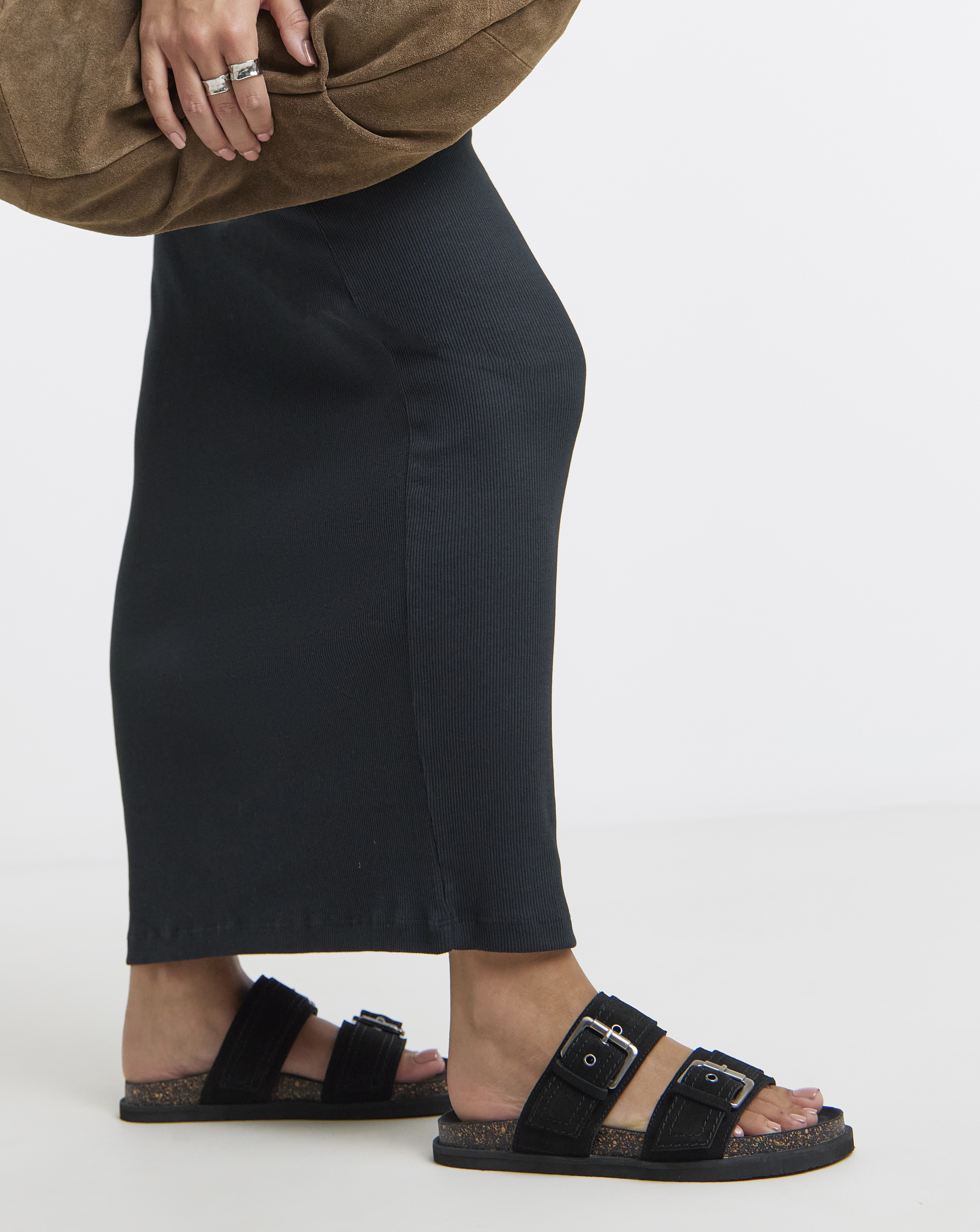 Two Strap Buckle Sandals Wide Fit