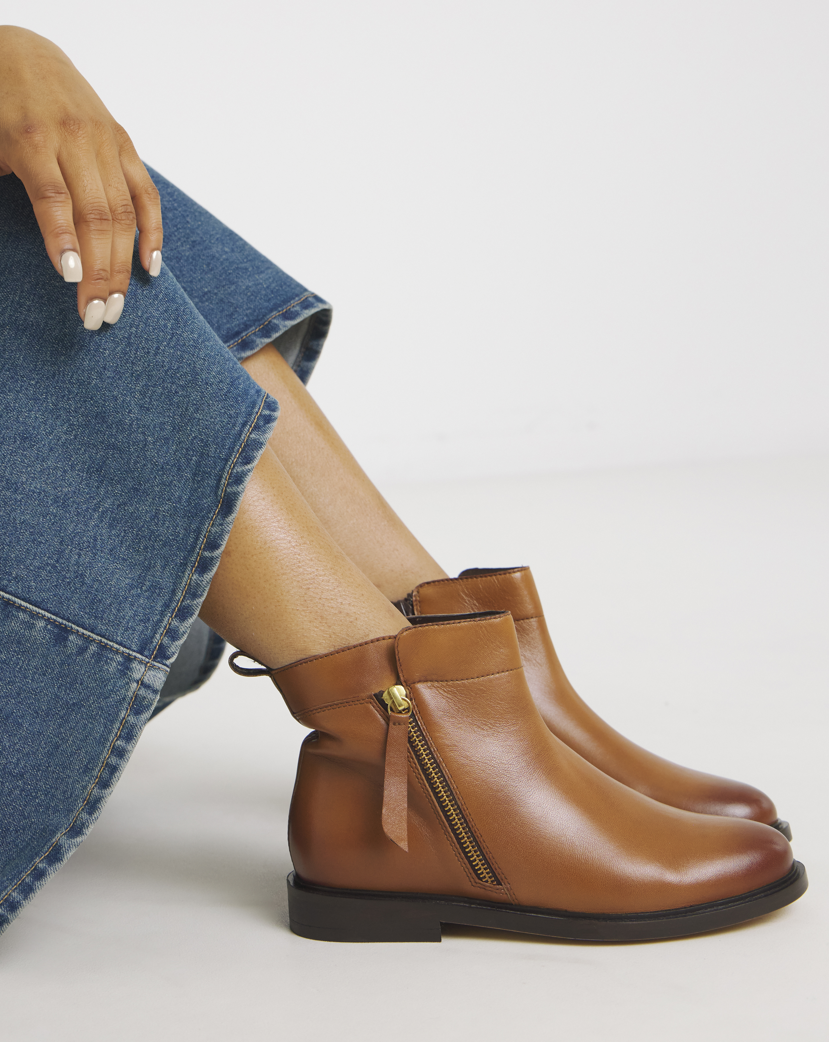 Side Zip Ankle Boots E Fit
