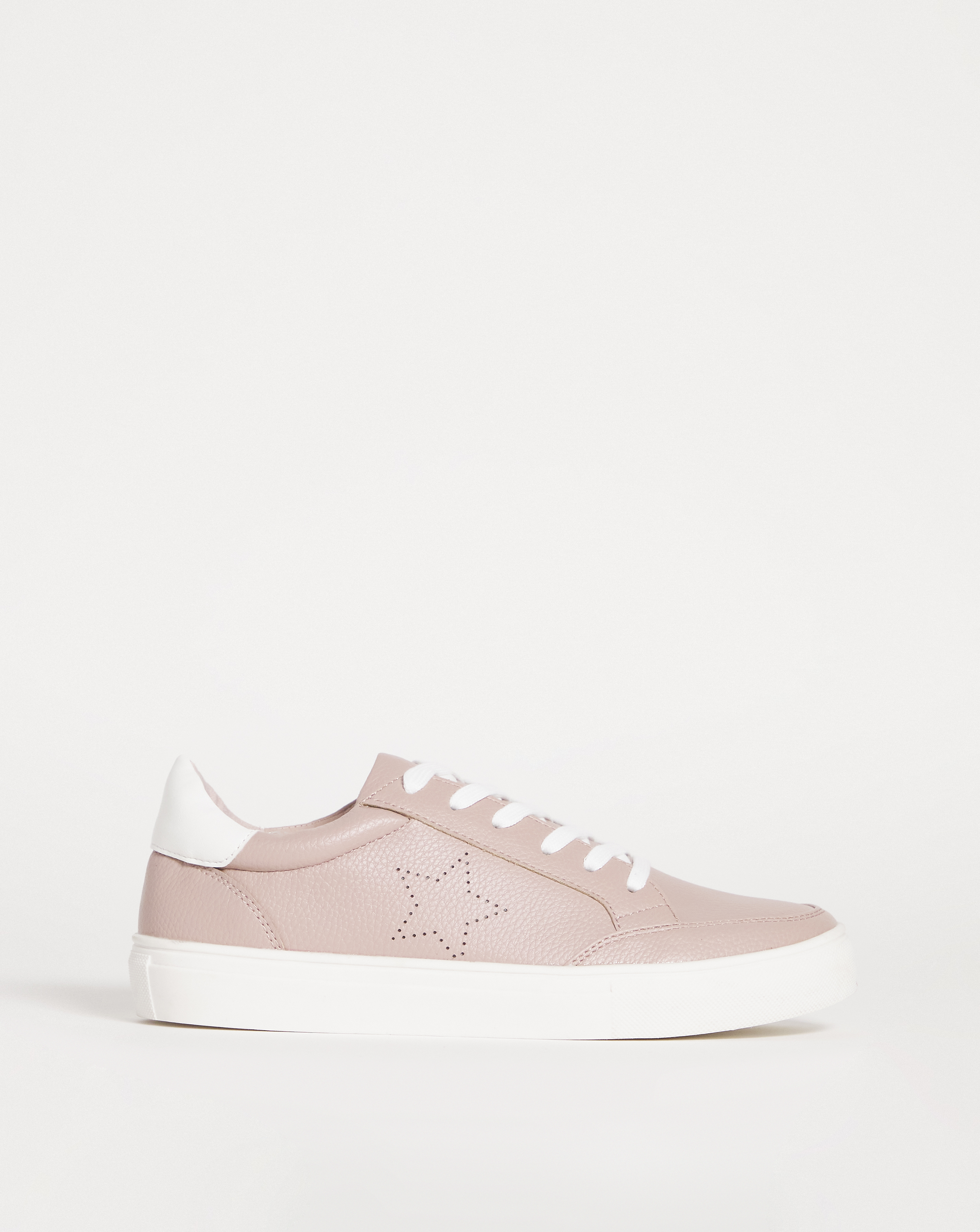 Lace Trainer with Star Detail E Fit - Pink - Size 4 - Women's