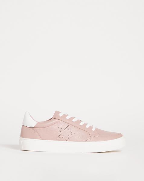 Lace Trainer with Star Detail E Fit - Pink - Size 4 - Women's