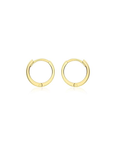 9ct Gold Tube Huggy Hoop Creole Earrings