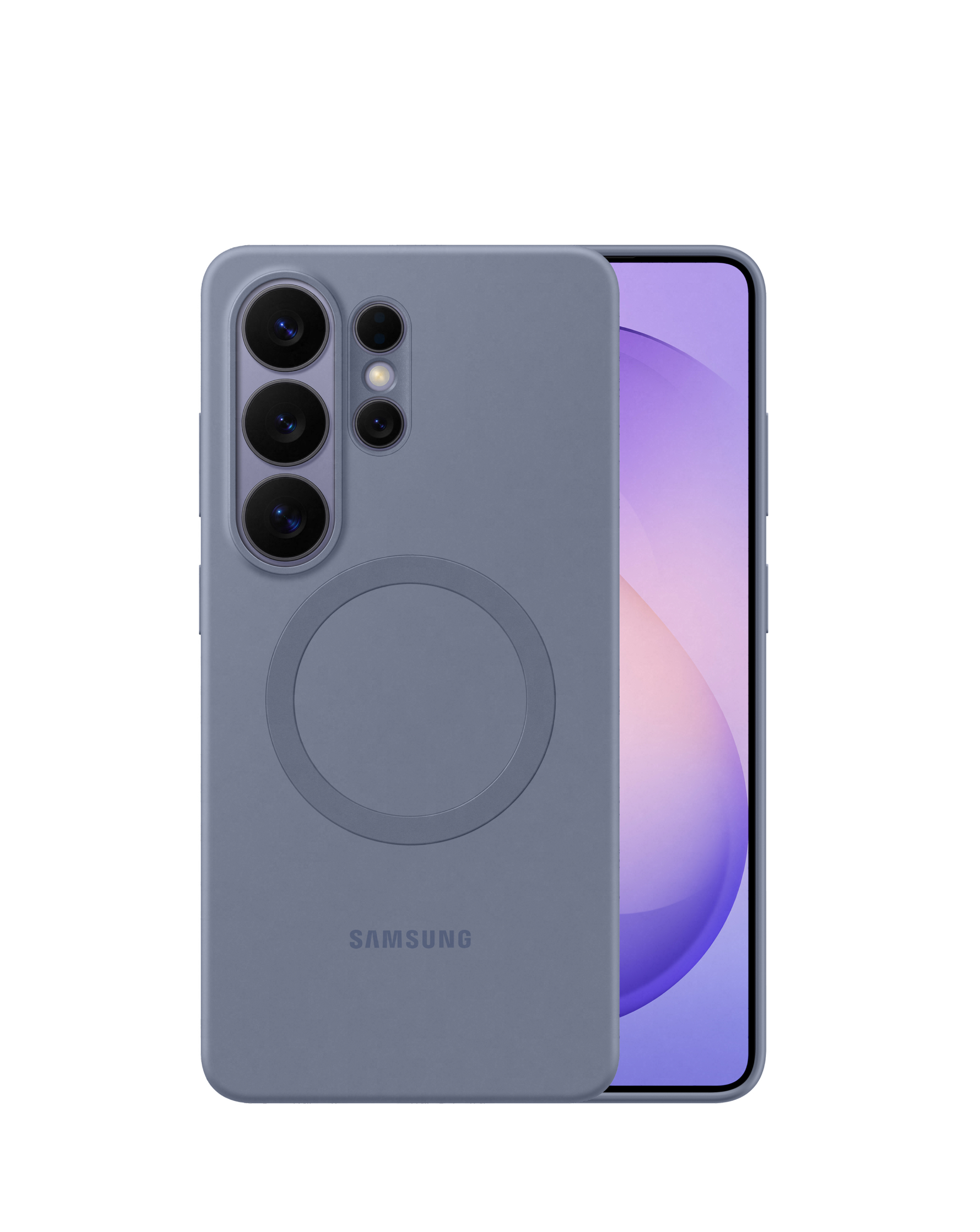 Samsung Silicone Magnet Phone Case Galaxy S26 Ultra Soft Touch Blue Violet - Image 4