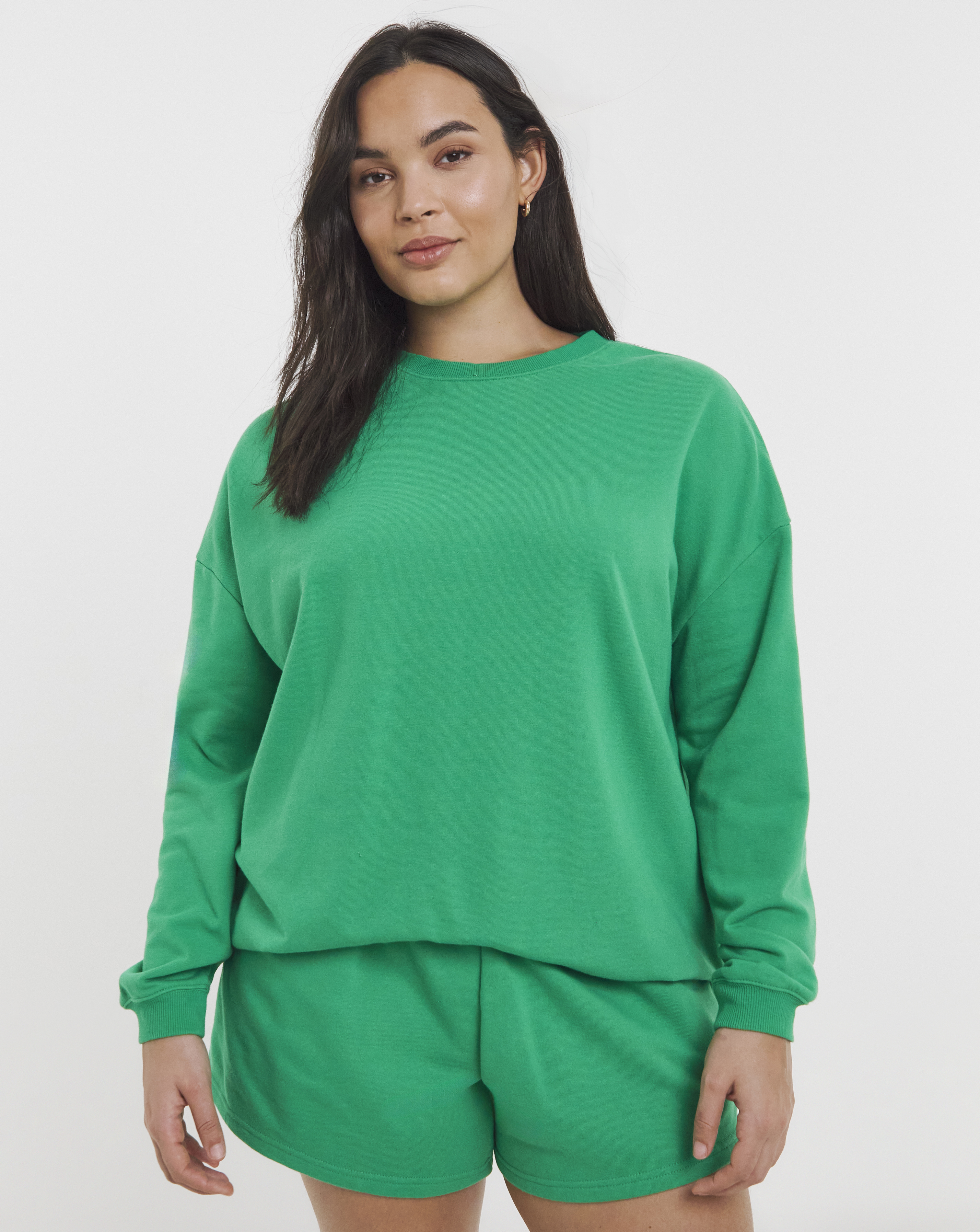 Washed Crew Neck Lounge Short Set