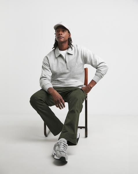 1/4 Zip Relaxed Fit Polo Sweatshirt