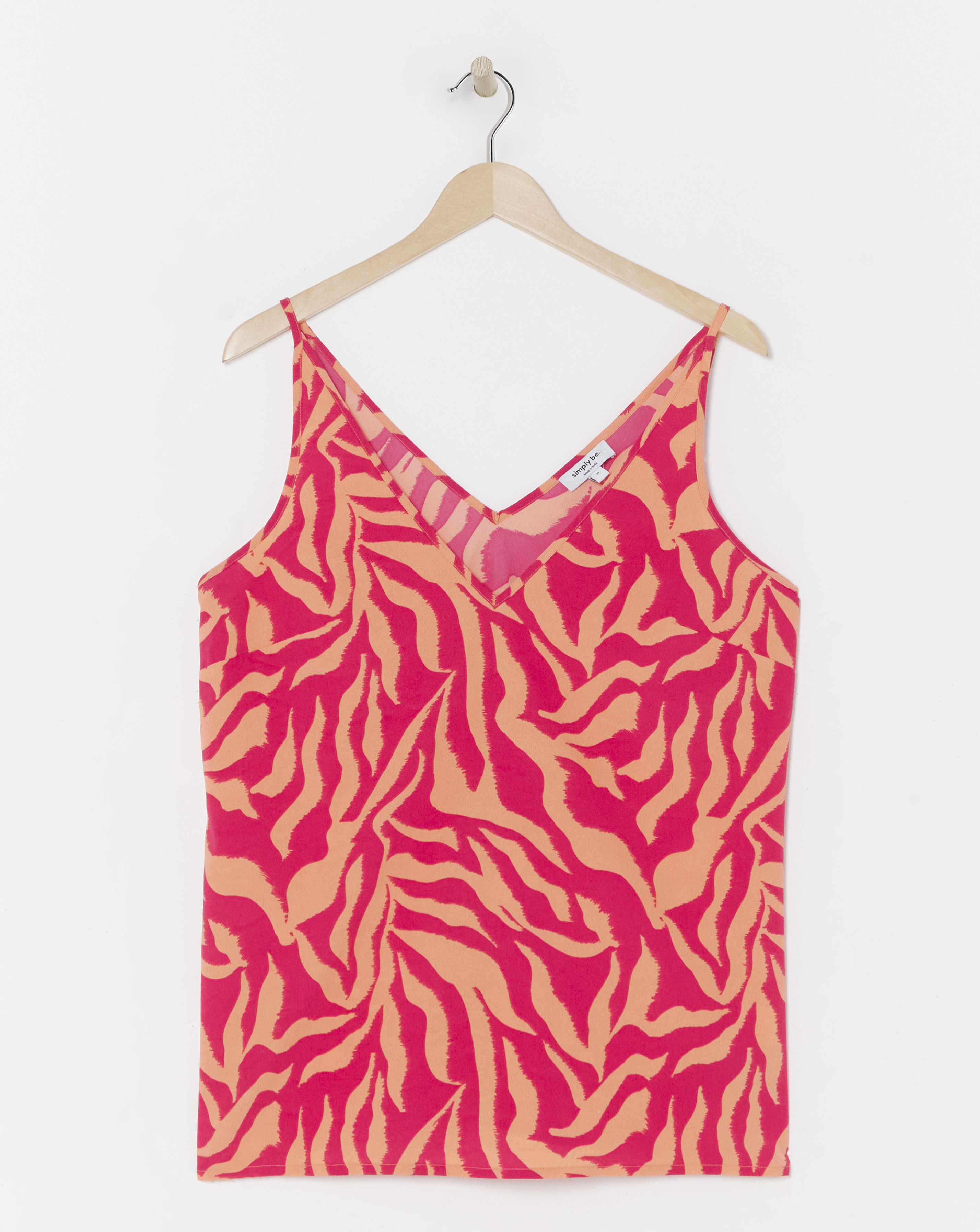 Zebra Print V Neck Cami