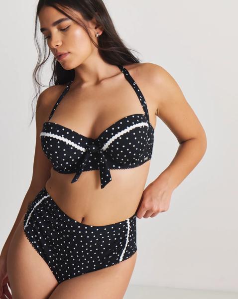 Spot High Waist Bikini Bottoms