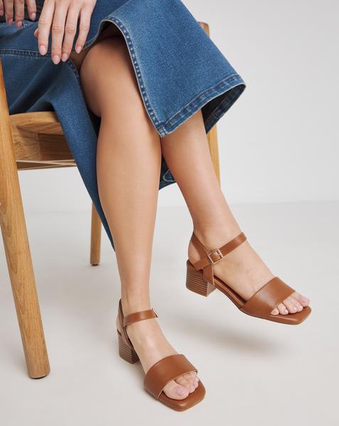 Block Heel Barely There Sandal ExWide