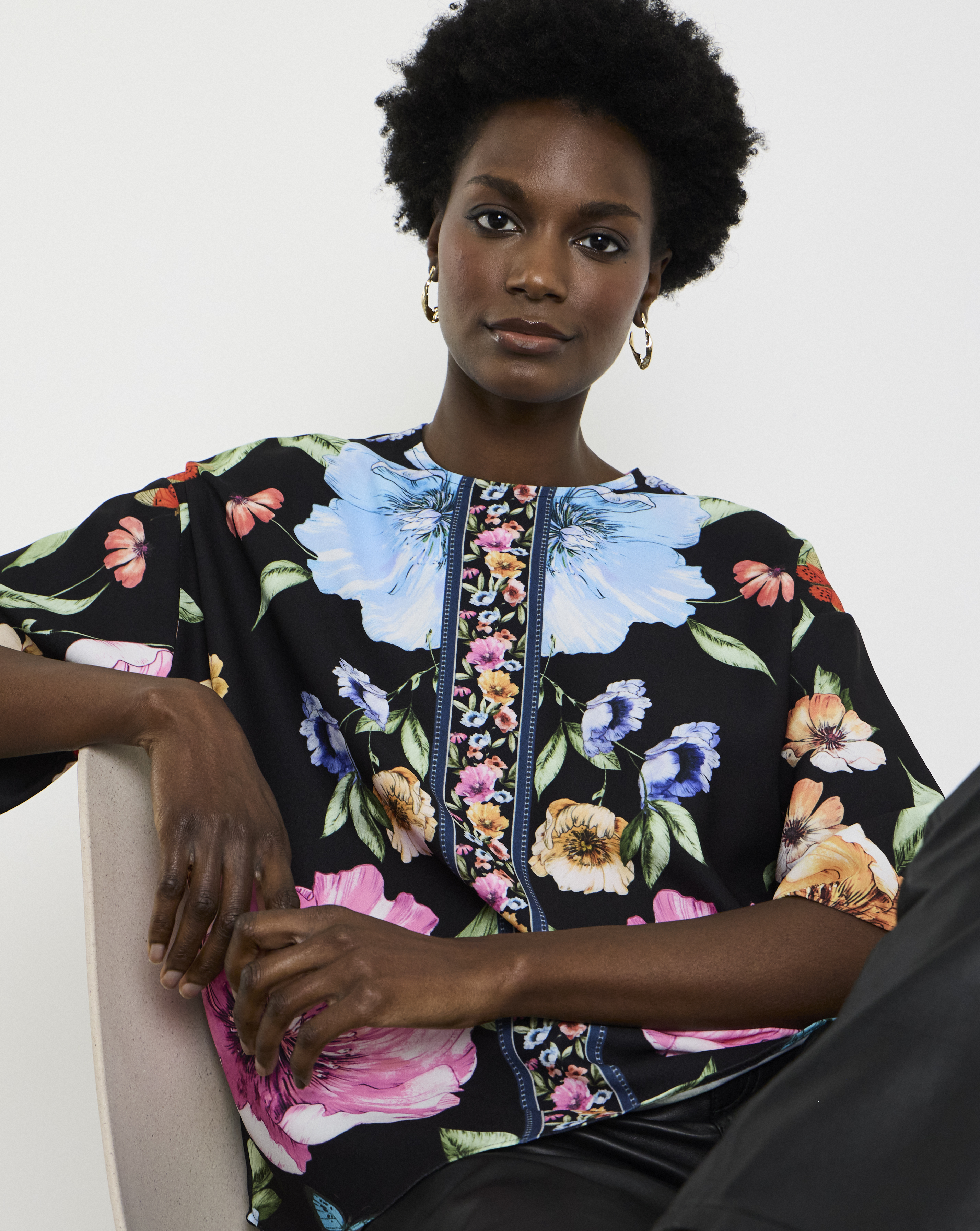 Joanna Hope Floral Printed Blouse