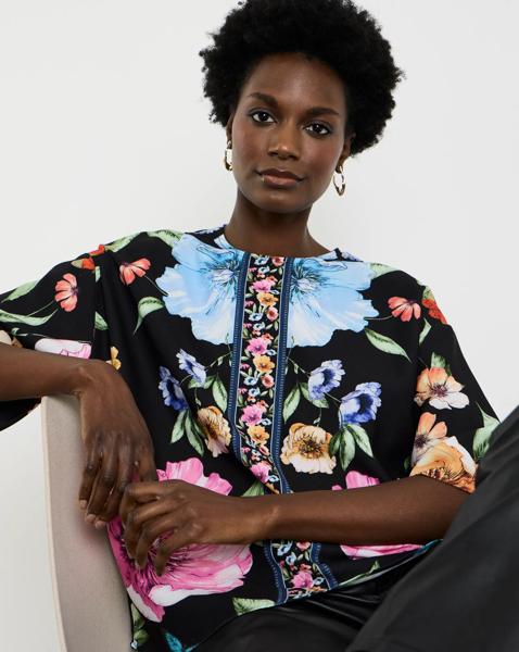 Joanna Hope Floral Printed Blouse
