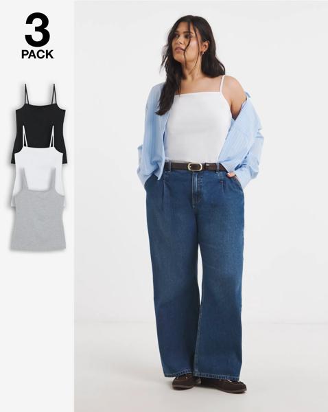 3 Pack Square Neck Camis