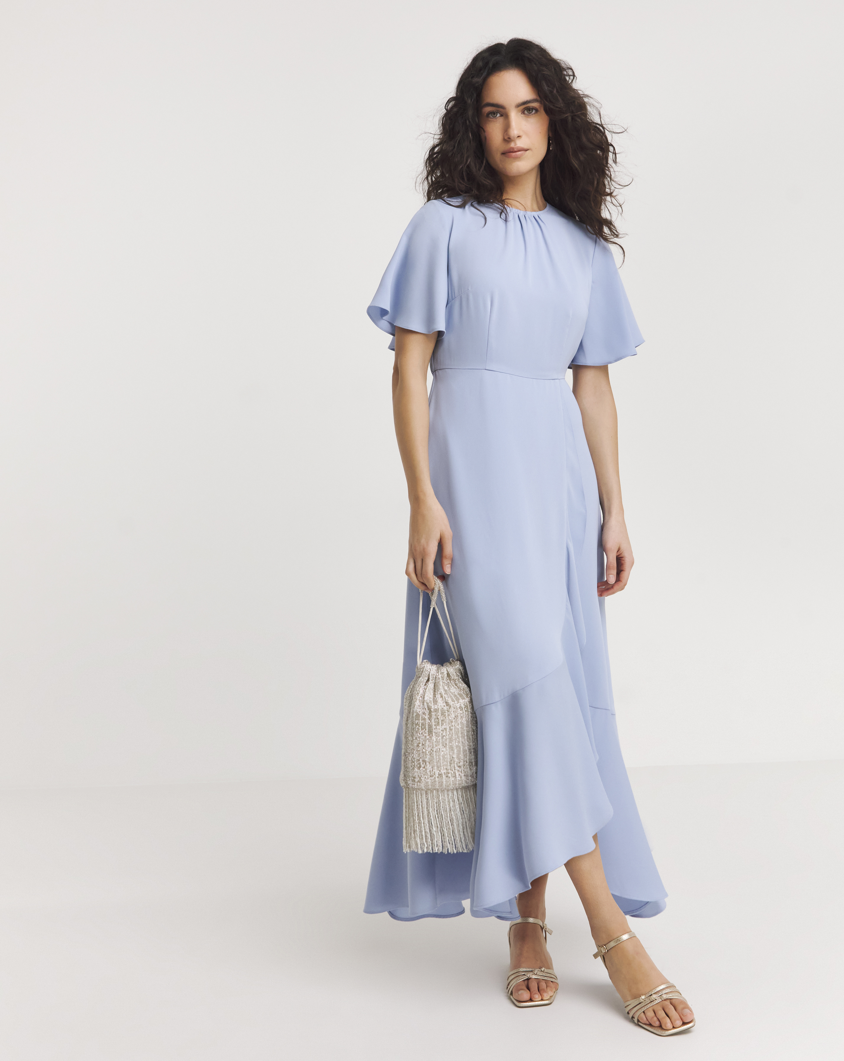 Joanna Hope Belt Ruffle Dress