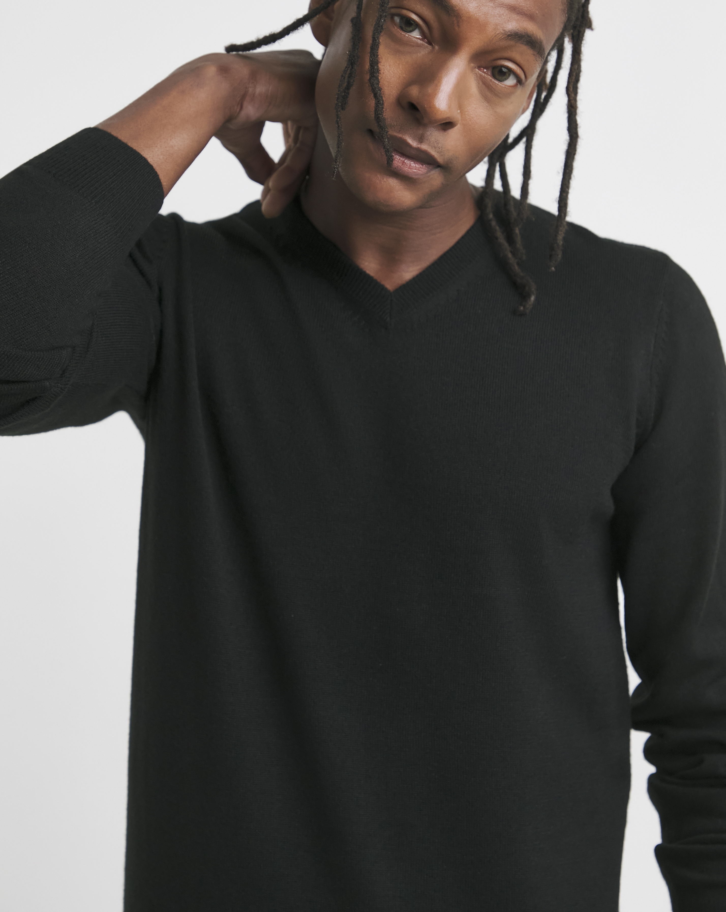 V Neck Acrylic Knitted Jumper